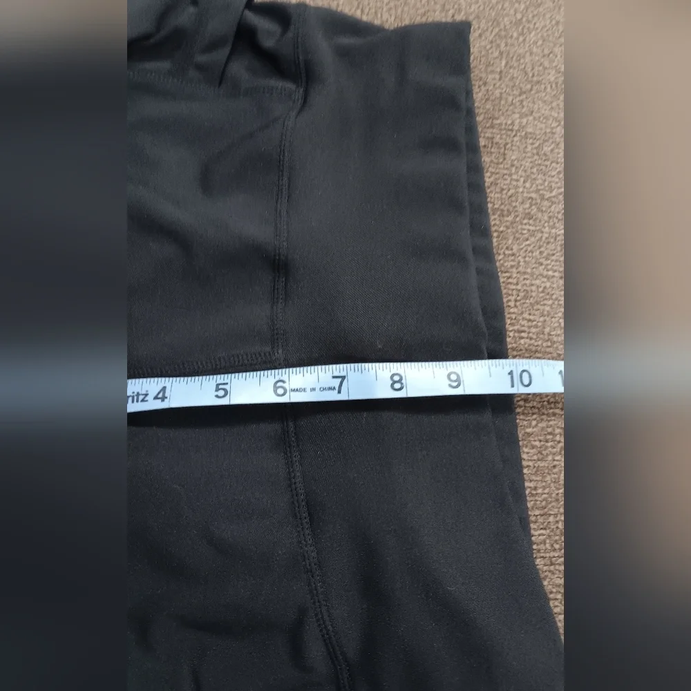 Rag Yoga Pants Black Leggings Women's Large Pockets Ankle Mesh Active Wear - Picture 7 of 8